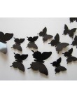12 unids/set nuevo llegado 3D creativo negro mariposa pared pegatinas PVC Flor Mariposa pared pegatinas decoración del hogar