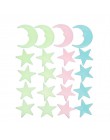20 piezas luminosas que brillan en la oscuridad estrellas pegatinas de Luna fiesta decoración para el hogar pegatinas de pared c
