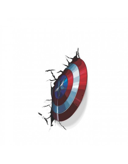 3D vívido Escudo del Capitán América a través de las pegatinas de pared niños habitaciones decoración de baño los Vengadores par