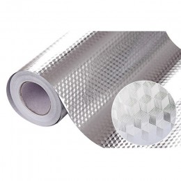 Pegatinas de cocina aleación de aluminio para decoración de la casa autoadhesivas papel de pared impermeable para muebles 16 "x 