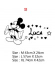 Caricatura personalizada nombre personalizado Mickey adhesivo pared ratón calcomanías póster de murales para niños Babys decorac