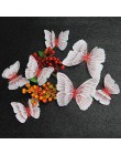 12 Uds Ambilight doble capa 3D mariposa pegatina de pared para la decoración de la boda habitación mariposas decoración de pared