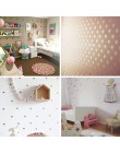 Bebé niña habitación pegatinas decorativas oro adhesivo para pared de corazón para niños habitación pared calcomanía adhesivos d
