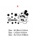 Nombre personalizado Mickey Minnie Mouse vinilo pegatina decoración de pared para habitación de niños habitación pegatinas de pa