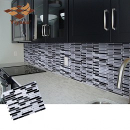 Mosaico adhesivo alicatados de la pared de La etiqueta engomada vinilo baño cocina casa decoración DIY W4