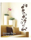 Flor negra vid pegatinas de pared para refrigerador ventana armario decoraciones para el hogar Diy calcomanías para el hogar art