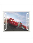 3d efecto disney cars Rayo mcqueen ventana pegatinas de pared dormitorio Casa decor pared dibujos animados pvc arte mural bricol