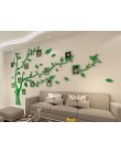 3D acrílico árbol foto adhesivos para marcos de pared cristal espejo pegatinas pegar en la TV Fondo pared DIY familia foto marco
