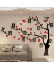 3D acrílico árbol foto adhesivos para marcos de pared cristal espejo pegatinas pegar en la TV Fondo pared DIY familia foto marco