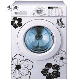 Alta calidad lavadora doméstica refrigerador pegatinas flores de la pared de mariposas, decoración para el hogar para cocina, cu