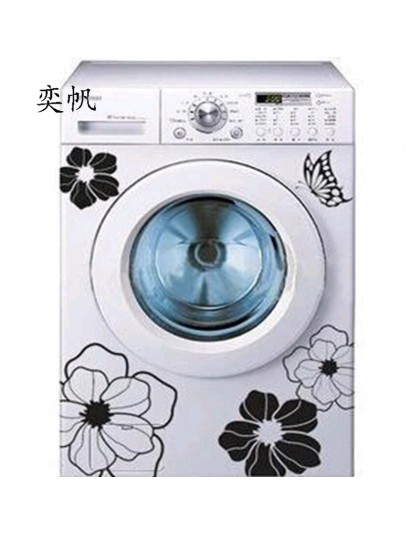 Alta calidad lavadora doméstica refrigerador pegatinas flores de la pared de mariposas, decoración para el hogar para cocina, cu
