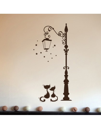 Pegatinas de pared de moda de gato lindo pegatinas graciosas de gato decoración de sala de estar decoración de pared de Tv niños
