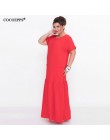 L-6XL 2019 Vestido largo de verano de las mujeres de gran tamaño sueltas elegante Maxi vestido Casual Mujer Plus tamaño ropa de 