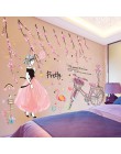 [SHIJUEHEZI] pegatinas de pared de dibujos animados para niñas DIY flores rosas pegatina mural de bicicleta para habitaciones de