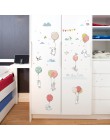 Lo más nuevo de dibujos animados globo conejo patrón de combinación pegatina de pared creativa niños dormitorio decoración extra