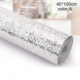 Etiqueta engomada de la pared de la cocina multifuncional papel de aluminio impermeable autoadhesivo removible aceite papel tapi