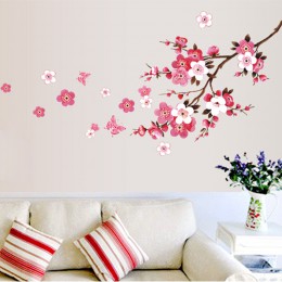 120x50cm flor de cerezo pegatinas de pared a prueba de agua sala de estar dormitorio pegatinas de pared 739 decoraciones póster 