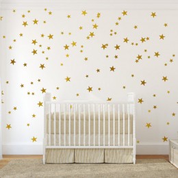 Pegatina de pared de estrella de cinco puntas estilo nórdico calcomanías de arte de pared DIY para niños habitación infantil dec