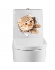Adhesivos para interruptor de pared en 3D con gatos vivos para baño, calcomanías decorativas de Kicthen, decoración de animales 