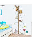 Si Di Ke lindos animales de dibujos animados miden pegatinas de pared para la habitación de los niños sala de estar decoración d