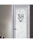 Dibujos animados para hombres y mujeres pegatina de pared de WC para decoración de baño calcomanía de vinilo para hogar cartel a