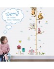 Si Di Ke lindos animales de dibujos animados miden pegatinas de pared para la habitación de los niños sala de estar decoración d