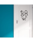 Dibujos animados para hombres y mujeres pegatina de pared de WC para decoración de baño calcomanía de vinilo para hogar cartel a