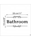 Reglas de baño signo de puerta vinilo Escritura de citas pegatinas de pared de palabras baño Baño lavabo decoración del hogar ca