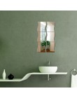 6 unids/set DIY S en forma de efecto espejo acrílico pegatina de pared superficie de espejo pegatinas de pared decoración del ho
