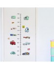 Cuadro de crecimiento del coche de dibujos animados pegatinas de pared de medición de altura decoración de la habitación de los 