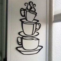 Calcomanías de pared decoración para el hogar Decoración extraíble de cocina DIY taza de café calcomanías de vinilo para pared p