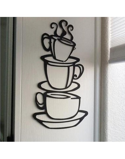 Calcomanías de pared decoración para el hogar Decoración extraíble de cocina DIY taza de café calcomanías de vinilo para pared p