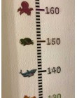 Calcomanías de pared de medición de altura calcomanías para pared de animales bajo el mar de dibujos animados para niños decorac