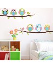 3d DIY seis búhos en un árbol pegatina para la pared de las habitaciones del chico pegatinas de papel tapiz decoración de arte M