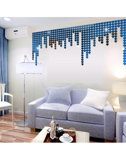 100 Uds 3D amor espejo efecto para pared con forma de corazón pegatina decoración del hogar arte DIY