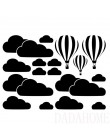 Nuevas nubes blancas globo de aire caliente pegatina para la pared de las habitaciones de los niños Fondo de Arte pegatinas de p