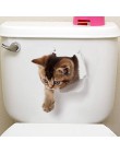 Gato lindo 3D aplastado adhesivos para interruptor de pared baño Baño Kicthen calcomanías decorativas divertidos animales decora