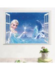 Dibujos animados de princesa congelada pegatinas de pared para niños habitaciones de guardería decoración para el hogar Elsa Ann