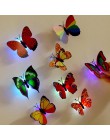 1 Uds. Pegatinas de pared, mariposas, luces LED, pegatinas de pared, decoración de la casa en 3D, Color aleatorio, pegatinas de 