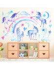 Pegatinas de pared de unicornio para habitaciones de niños dormitorio sala de estar pegatinas de pared decorativas para niños pe