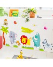 % Dibujos animados de animales salvajes de la selva DIY 3D vintage papel pintado vinilo pegatinas de pared para niños habitacion
