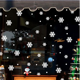 Escaparate de Casa Navidad copo de nieve pegatinas de invierno ventana de vidrio pegatinas de pared habitación de niños decoraci