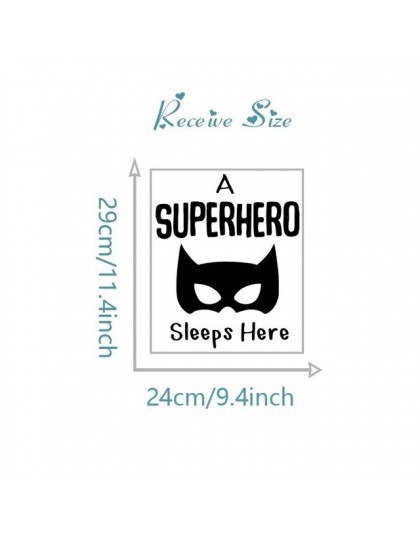 Un superhéroe duerme aquí DIY calcomanías de puerta extraíbles pegatinas de vinilo artísticas hogar bebé cuarto de niños dormito