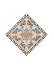 10 Uds. Patrón de flores azulejos autoadhesivos azulejos arte Diagonal 3D suelo pegatina para la decoración de la cocina del bañ