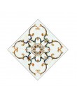 10 Uds. Patrón de flores azulejos autoadhesivos azulejos arte Diagonal 3D suelo pegatina para la decoración de la cocina del bañ