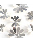 12 unids/set nuevo 3D espejo flor pared adhesivos de plata y oro púrpura fiesta boda decoración para decoraciones del hogar pega