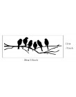 Nuevo adhesivo de pared de pájaros negros en la rama del árbol para sala de estar calcomanías de pared para Pegatinas de arte mu