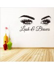 Pestañas y cejas ojos cita calcomanías de pared moda creativa vinilo pestañas belleza pegatinas de pared para salón cejas tienda