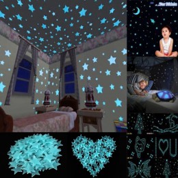 80 Uds 3D brillo pegatinas luminosas estrellas bebé dormitorio hermoso fluorescente en la oscuridad juguete Festival regalo