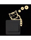 Pegatina de conmutador luminosa de dibujos animados de hada nueva luna que brilla en la oscuridad estrella adhesivo de gato para